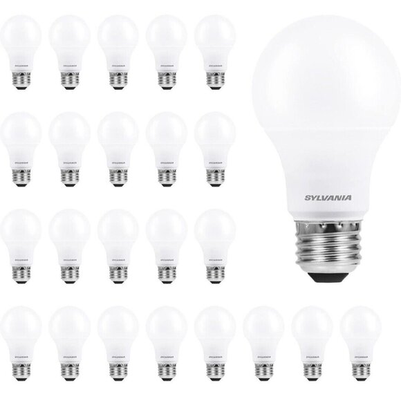 SYLVANIA ECO LED A19 Light Bulb, 60W Equivalent, Pack of 24, Daylight (5000k) - Picture 1 of 7